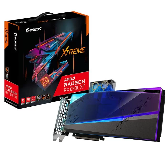 כרטיס מסך Gigabyte AORUS Radeon RX 6900 XT XTREME WATERFORCE WB 16G GV-R69XTAORUSX WB-16GD