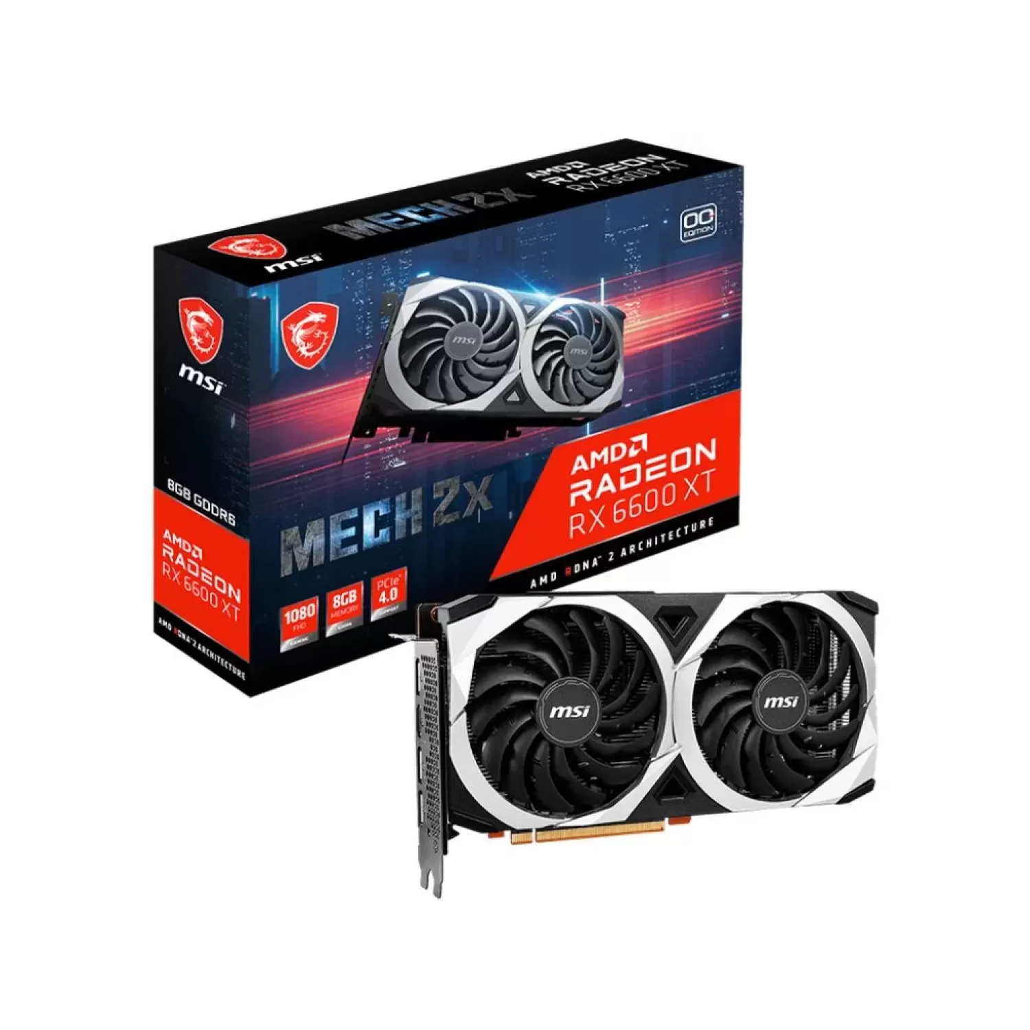 Video Card MSI Radeon RX 6600 XT MECH 2X 8G OCV1 912-V502-020