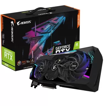 כרטיס מסך Gigabyte AORUS GeForce RTX 3080 MASTER 12G GV-N3080AORUS M-12GD - יבואן רשמי