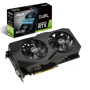 Video Card Asus Dual GeForce RTX 2060 EVO 6GB GDDR6 DUAL-RTX2060-6G-EVO Video Card Asus Dual GeForce RTX 2060 EVO 6GB GDDR6 DUAL-RTX2060-6G-EVO