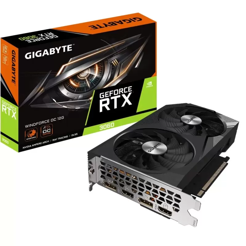 ВидеоКарта Gigabyte GeForce RTX 3060 WINDFORCE OC 12G GV-N3060WF2OC-12GD ВидеоКарта Gigabyte GeForce RTX 3060 WINDFORCE OC 12G GV-N3060WF2OC-12GD