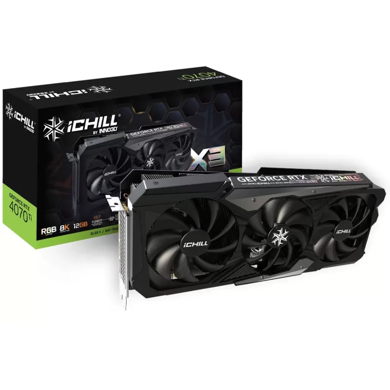כרטיס מסך Inno3D GEFORCE RTX 4070 Ti ICHILL X3 C407T3-126XX-186148H כרטיס מסך Inno3D GEFORCE RTX 4070 Ti ICHILL X3 C407T3-126XX-186148H
