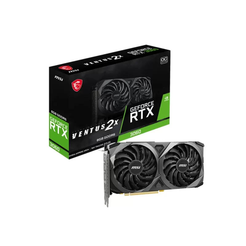 כרטיס מסך MSI GeForce RTX 3060 VENTUS 2X 8G OC NVIDIA GeForce RTX 3060