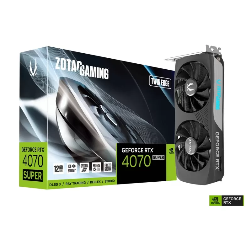 Video Card Zotac GAMING GeForce RTX 4070 SUPER Twin Edge 12GB GDDR6X ZT-D40720E-10M