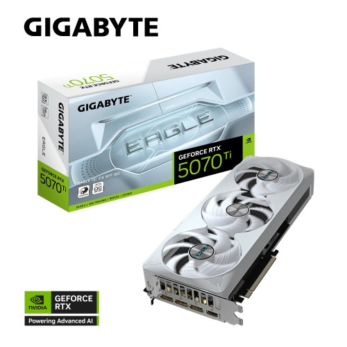 כרטיס מסך Gigabyte GeForce RTX 5070 Ti EAGLE OC ICE SFF 16G GV-N507TEAGLEOC..