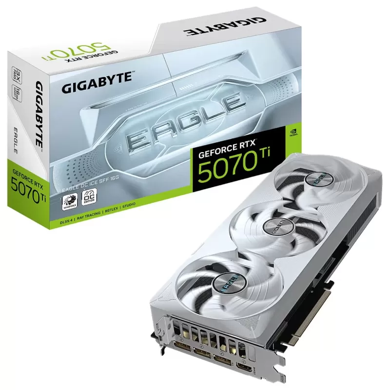 Video Card Gigabyte GeForce RTX 5070 Ti EAGLE OC ICE SFF 16G GV-N507TEAGLEOC ICE-16GD