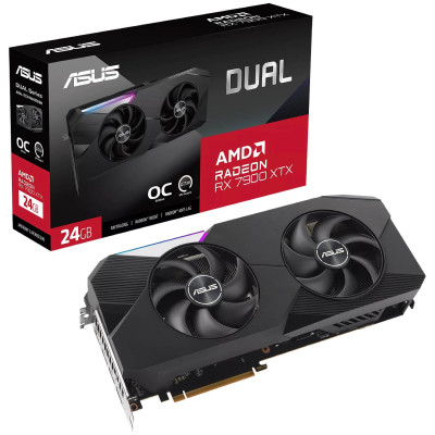 ВидеоКарта ASUS Dual Radeon RX 7900 XTX OC Edition 24GB GDDR6 90YV0IG2-M0NA00 ВидеоКарта ASUS Dual Radeon RX 7900 XTX OC Edition 24GB GDDR6 90YV0IG2-M0NA00