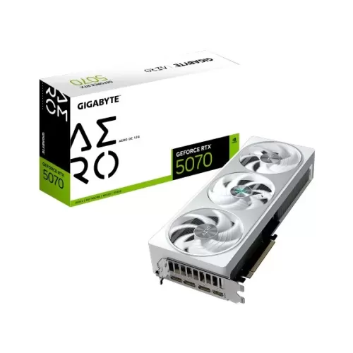 Video Card Gigabyte GeForce RTX 5070 AERO OC 12G GV-N5070AERO OC-12GD Video Card Gigabyte GeForce RTX 5070 AERO OC 12G GV-N5070AERO OC-12GD
