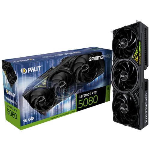 ВидеоКарта Palit GeForce RTX 5080 GamingPro 16GB NE75080019T2-GB2031A ВидеоКарта Palit GeForce RTX 5080 GamingPro 16GB NE75080019T2-GB2031A