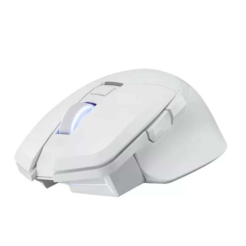 Case, mouse, and graphics card PowerColor ALPHYN AM10 + Hellhound Spectral white RX 9060 XT 16GB GDDR6 RX9060XT16G-LOCWHITE