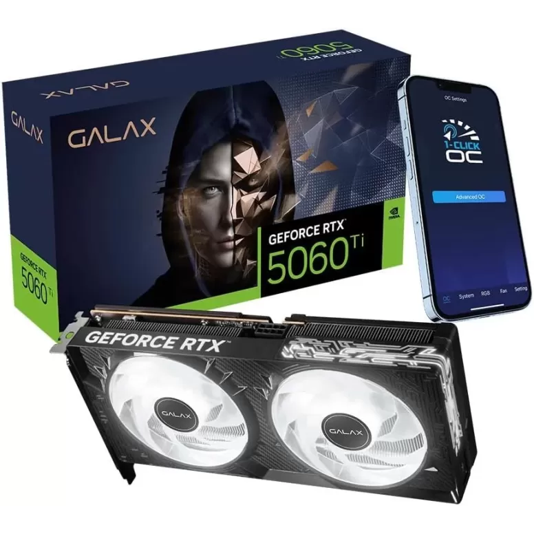 Video Card Galax GeForce RTX 5060 Ti 1-Click OC 8GB 56ISN8MDCPCT