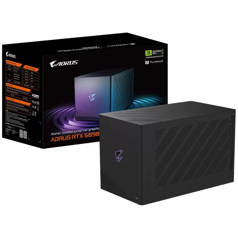 כרטיס מסך Gigabyte AORUS RTX 5090 AI BOX GV-N5090IXEB-32GD כרטיס מסך Gigabyte AORUS RTX 5090 AI BOX GV-N5090IXEB-32GD