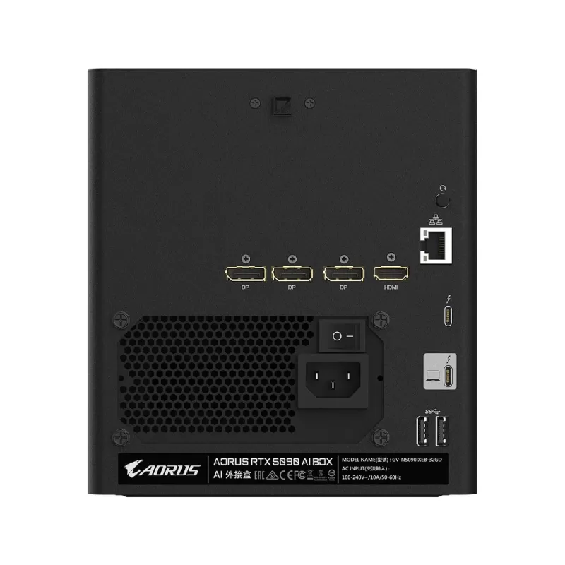 כרטיס מסך Gigabyte AORUS RTX 5090 AI BOX GV-N5090IXEB-32GD כרטיס מסך Gigabyte AORUS RTX 5090 AI BOX GV-N5090IXEB-32GD