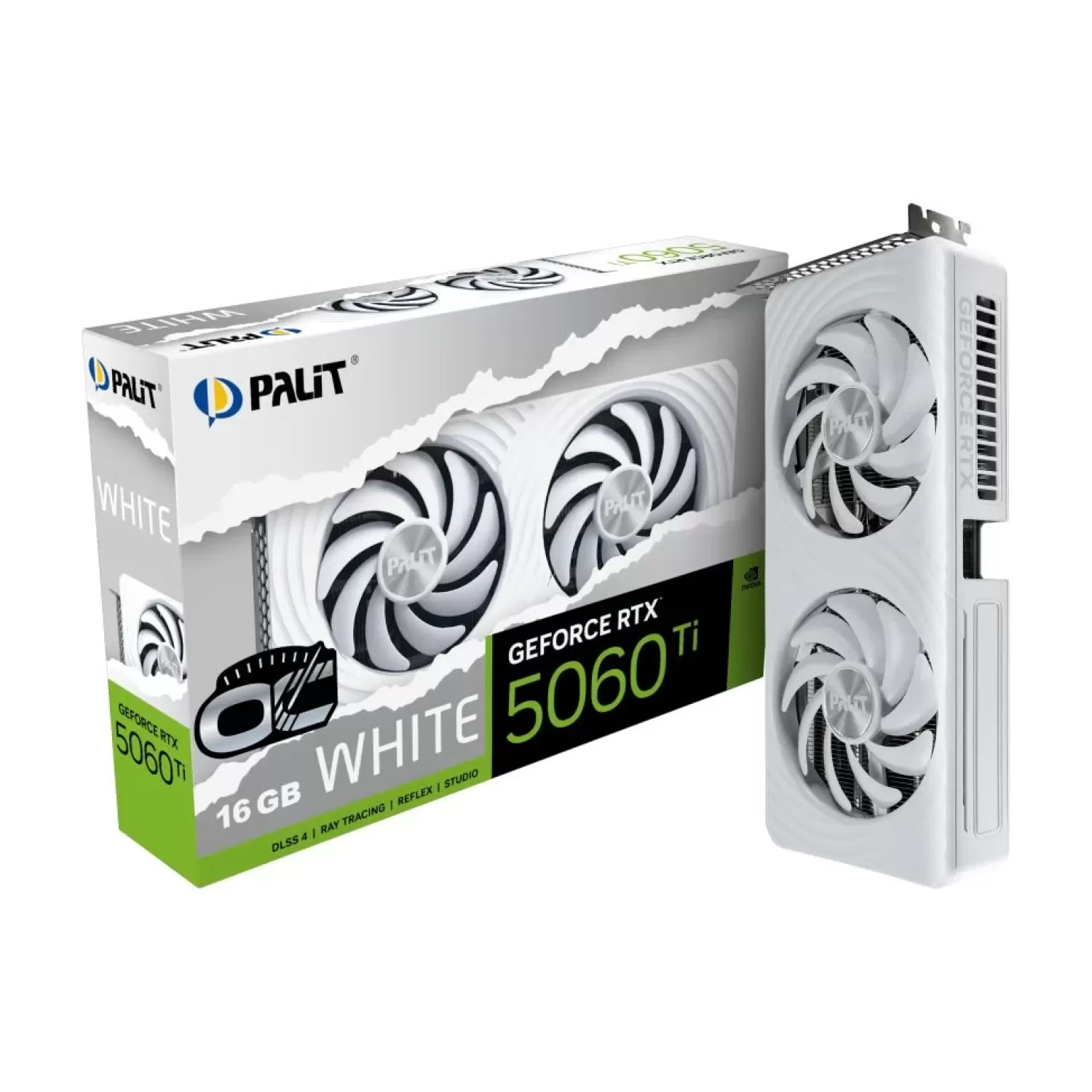 Video Card Palit GeForce RTX 5060 Ti White OC 16GB NE7506TU19T1-GB2061M