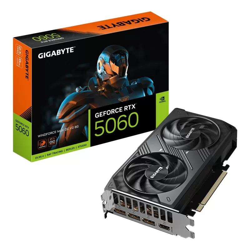 כרטיס מסך Gigabyte RTX 5060 WINDFORCE MAX OC V2 8GB GV-N5060WF2MAX OCV2-8GD