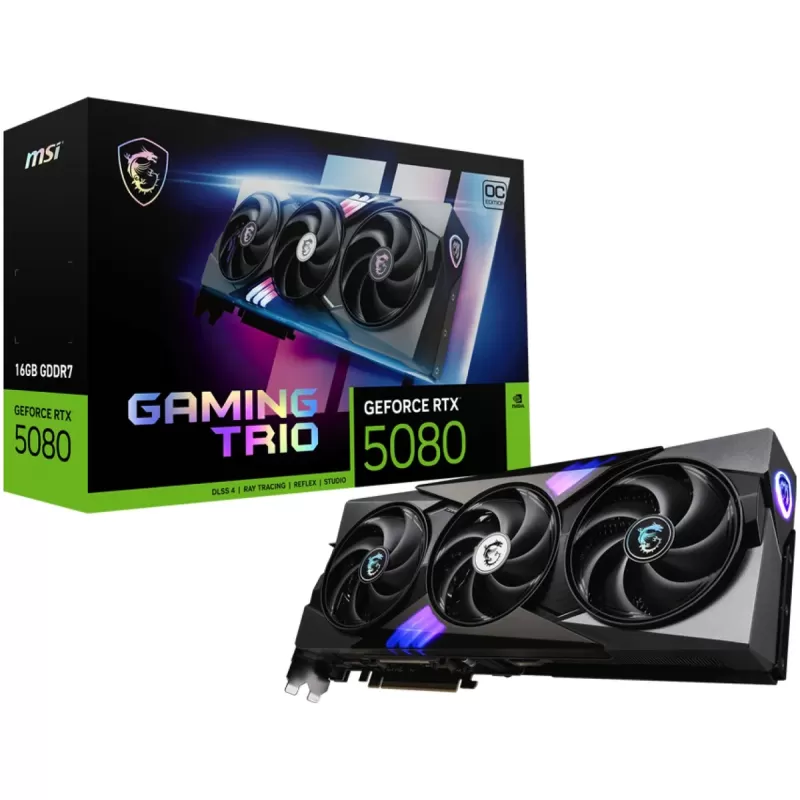 Video Card MSI GeForce RTX 5080 GAMING TRIO OC 16GB G5080-16GTC