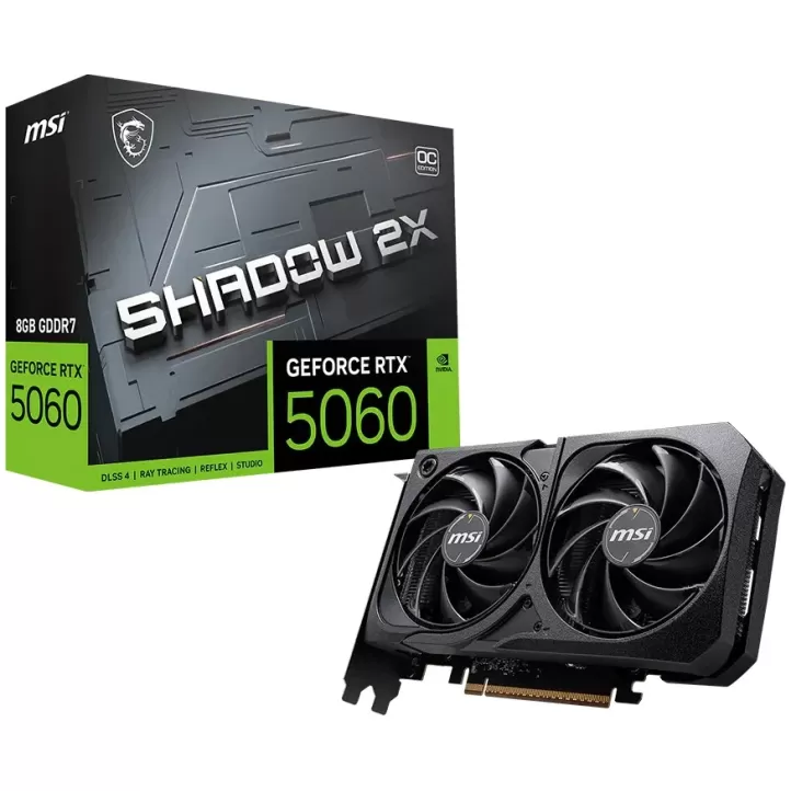 כרטיס מסך MSI RTX 5060 8G SHADOW 2X OC GeForce RTX 5060 8G SHADOW 2X OC