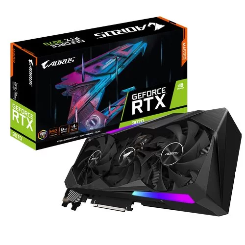כרטיס מסך Gigabyte AORUS GeForce RTX 3070 MASTER 8G GV-N3070AORUS M-8GD - יבואן רשמי