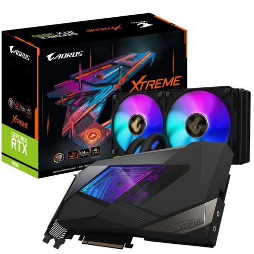 ВидеоКарта Gigabyte AORUS GeForce RTX 3090 XTREME WATERFORCE 24G GV-N3090AORUSX