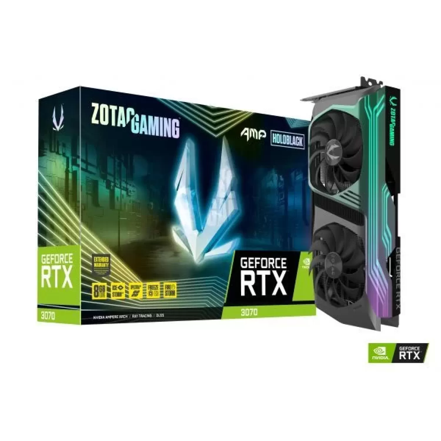 ВидеоКарта Zotac GAMING GeForce RTX 3070 AMP Holo LHR ZT-A30700F-10PLHR