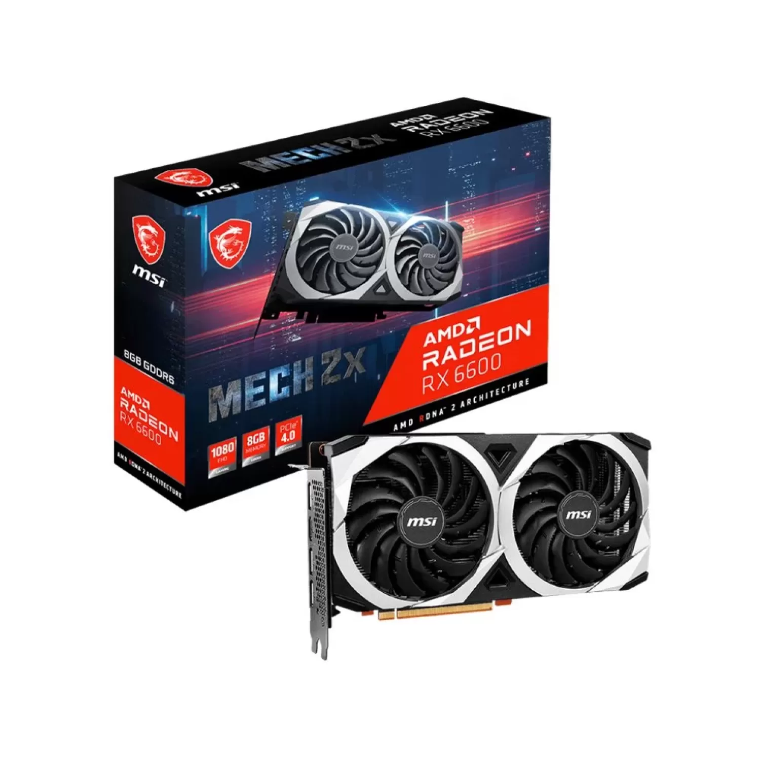 ВидеоКарта MSI Radeon RX 6600 MECH 2X 8G 912-V502-026
