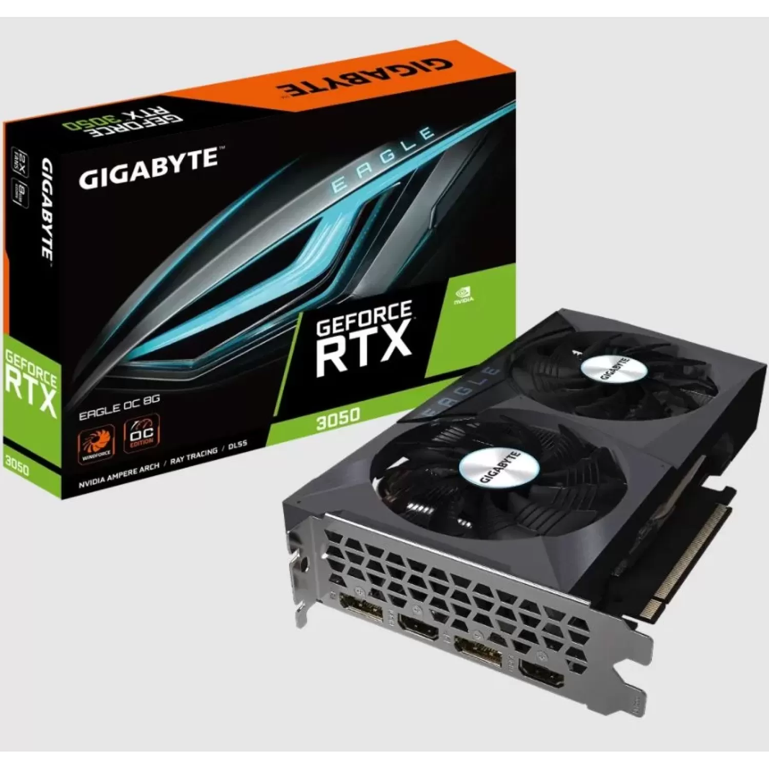 ВидеоКарта Gigabyte GeForce RTX 3050 EAGLE OC 8G GV-N3050EAGLE OC-8GD