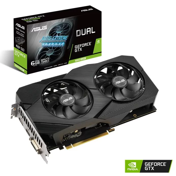 Video Card Asus Dual GeForce GTX 1660 SUPER 6GB GDDR6 EVO DUAL-GTX1660S-6G-EVO