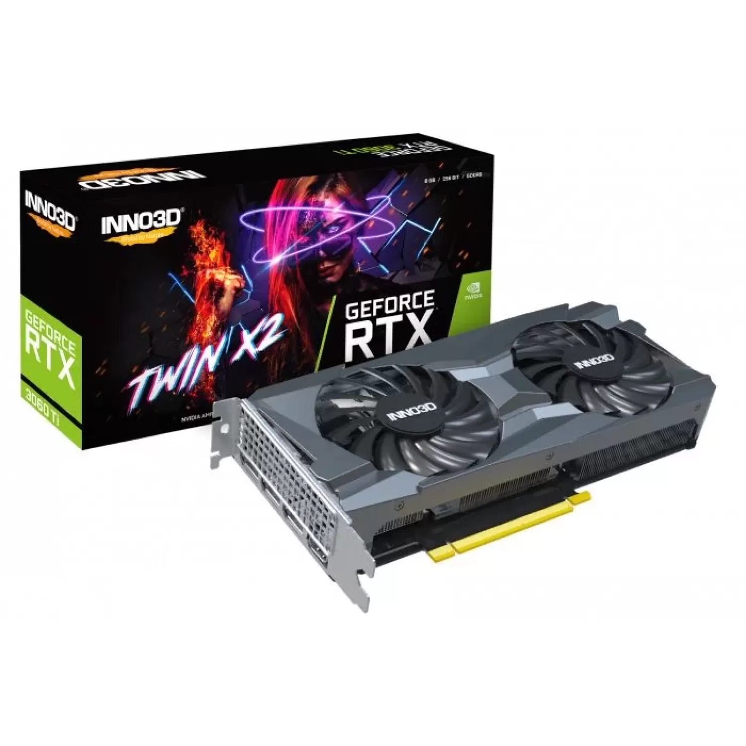 Video Card Inno3D GEFORCE RTX 3060 TI TWIN X2 LHR N306T2-08D6-119032DH
