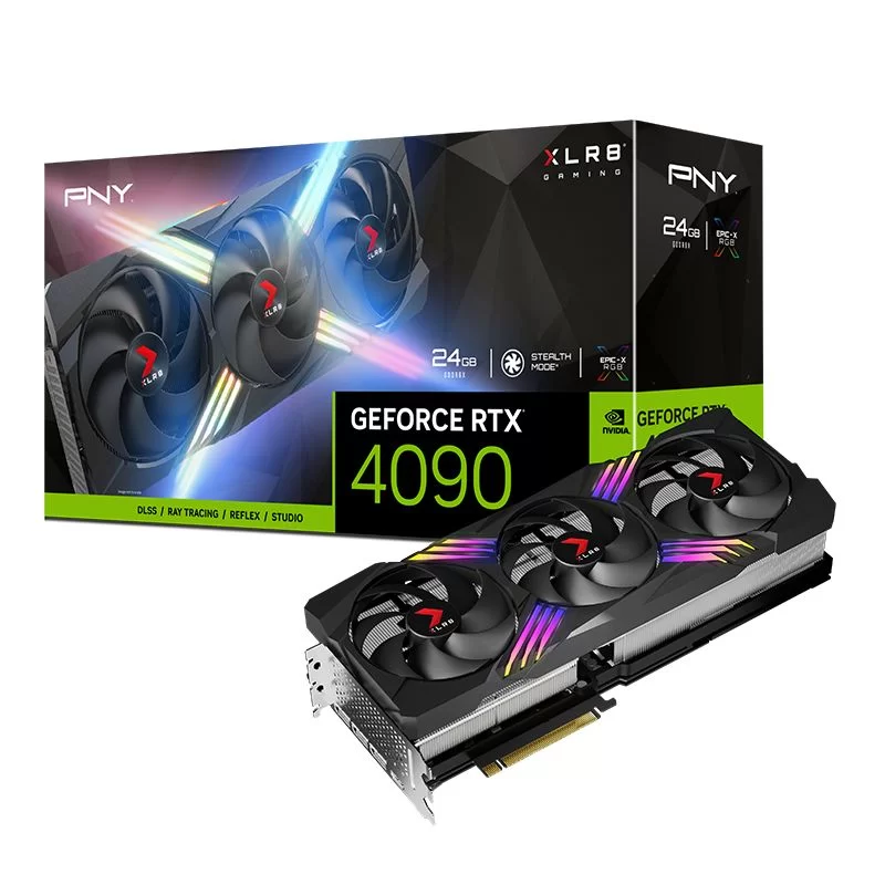 Video Card PNY GeForce RTX 4090 24GB XLR8 Gaming VERTO EPIC-X RGB Triple Fan VCG409024TFXXPB1 Video Card PNY GeForce RTX 4090 24GB XLR8 Gaming VERTO EPIC-X RGB Triple Fan VCG409024TFXXPB1