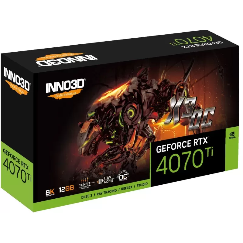 כרטיס מסך Inno3D GEFORCE RTX 4070 Ti X3 OC N407T3-126XX-186148N