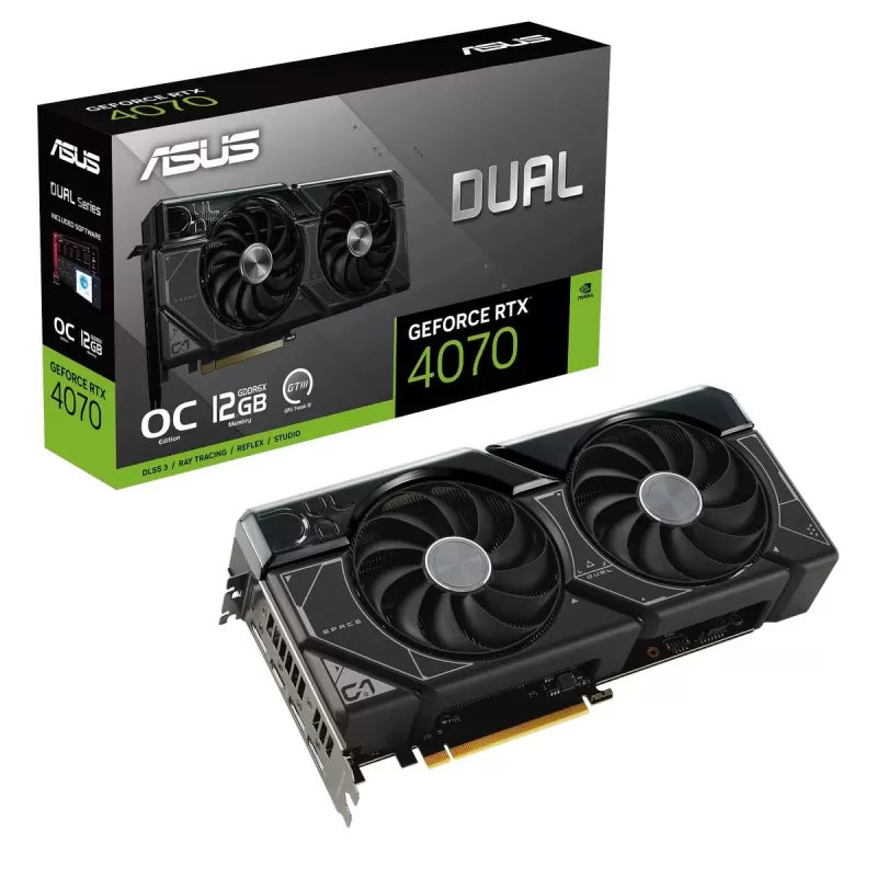 כרטיס מסך Asus Dual GeForce RTX 4070 OC Edition 12GB GDDR6X 90YV0IZ2-M0NA00