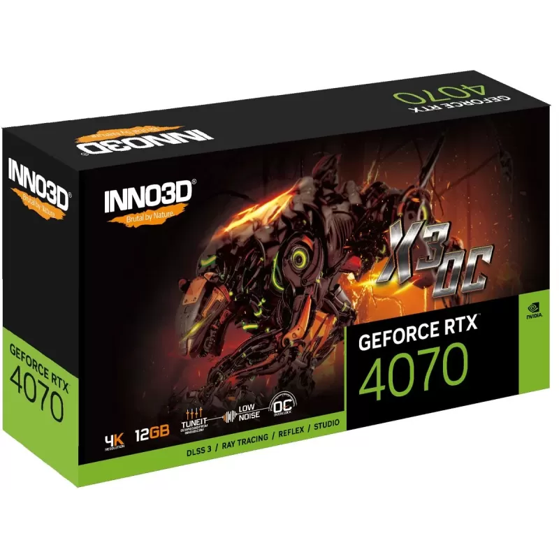 Video Card Inno3D GEFORCE RTX 4070 X3 OC N40703-126XX-185252L