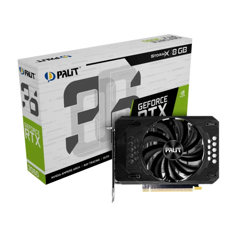 כרטיס מסך Palit GeForce RTX 3060 StormX 8GB NE63060019P1-190AF כרטיס מסך Palit GeForce RTX 3060 StormX 8GB NE63060019P1-190AF