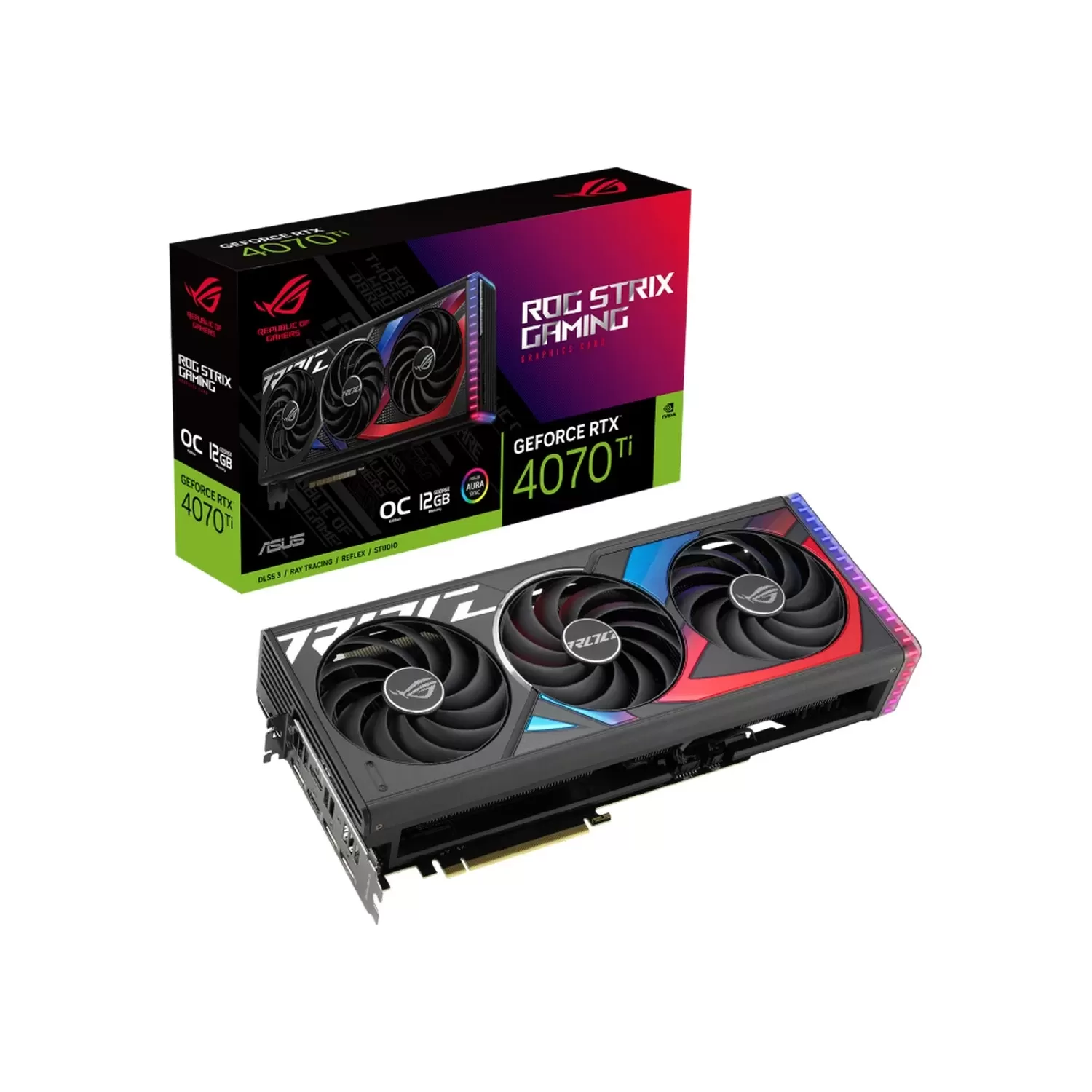 Video Card Asus ROG Strix GeForce RTX 4070 Ti 12GB GDDR6X OC Edition 90YV0II0-M0NA00