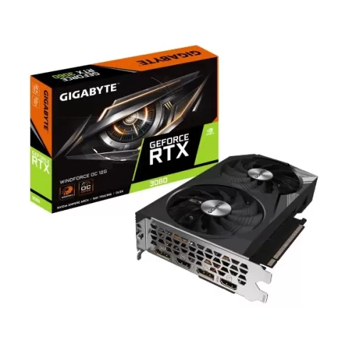 כרטיס מסך Gigabyte GeForce RTX 3060 WINDFORCE OC 12G (rev. 2.0) GV-N3060WF2OC-12GD rev. 2.0