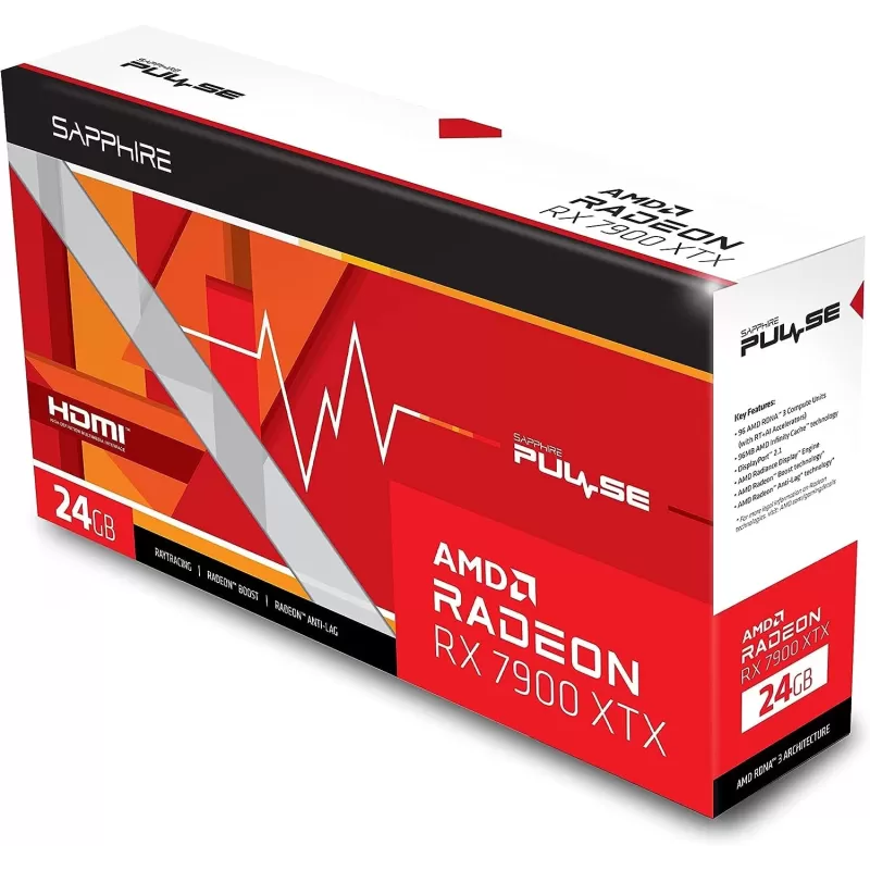 Video Card Sapphire PULSE AMD Radeon RX 7900 XTX 24GB 11322-02-20G