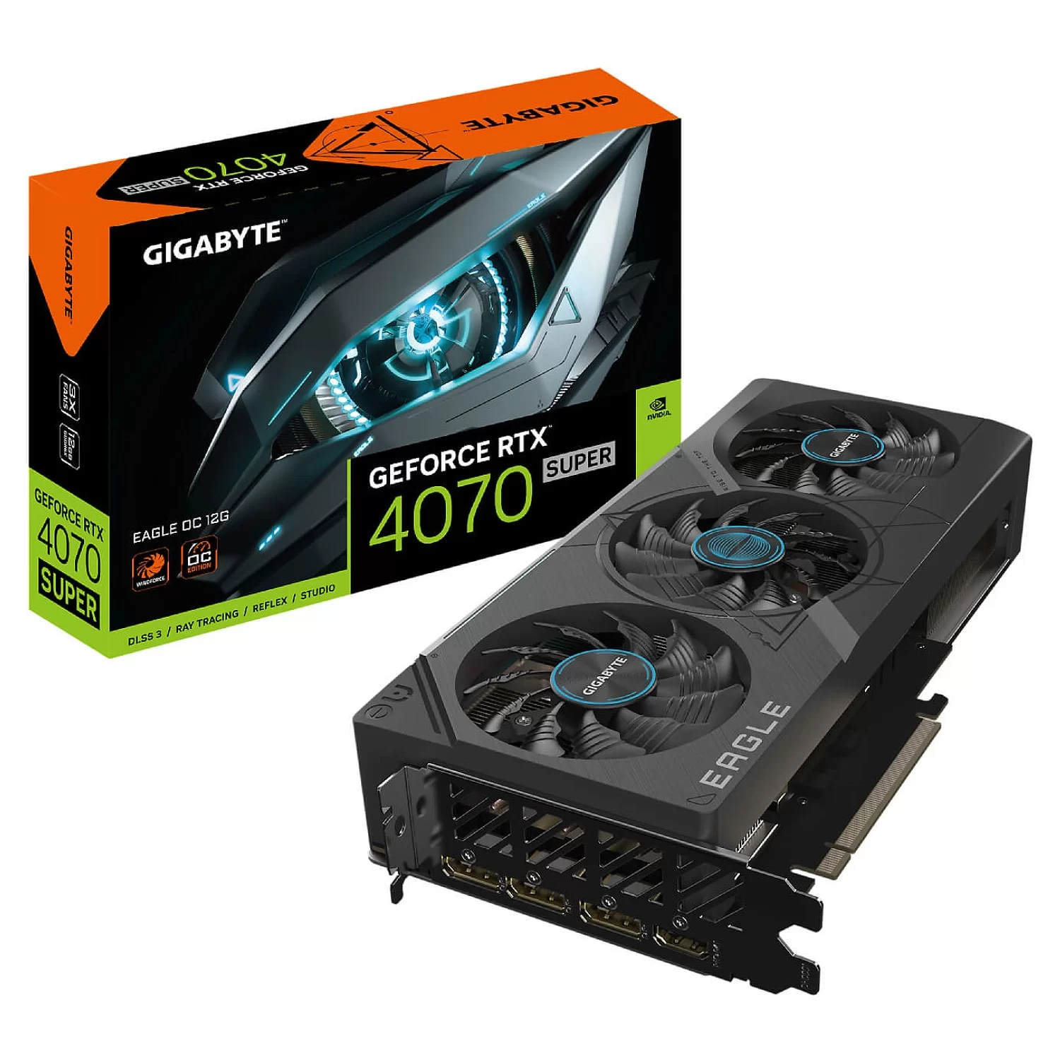 Video Card Gigabyte GeForce RTX 4070 SUPER EAGLE OC 12G GV-N407SEAGLE OC-12GD