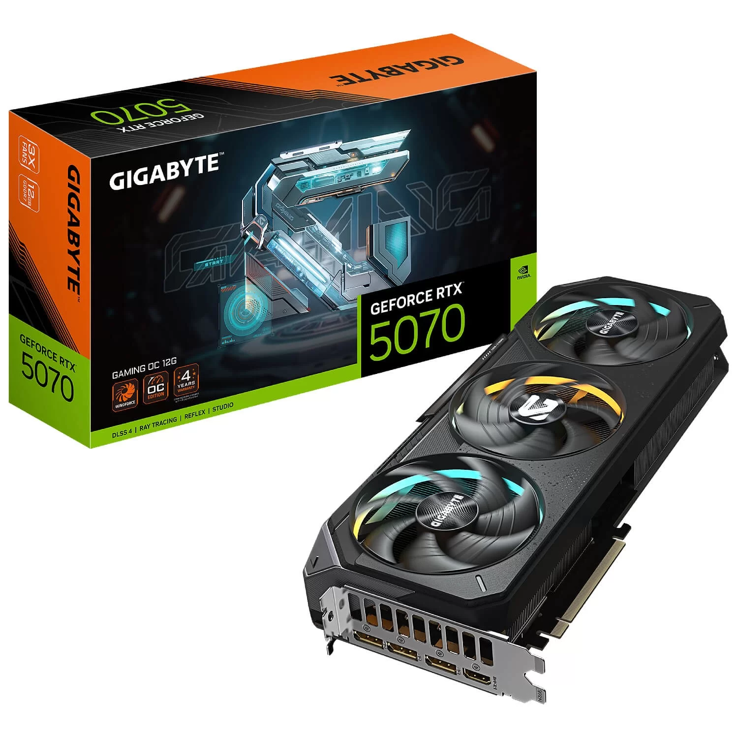 Video Card Gigabyte GeForce RTX 5070 GAMING OC 12G GV-N5070GAMING OC-12GD
