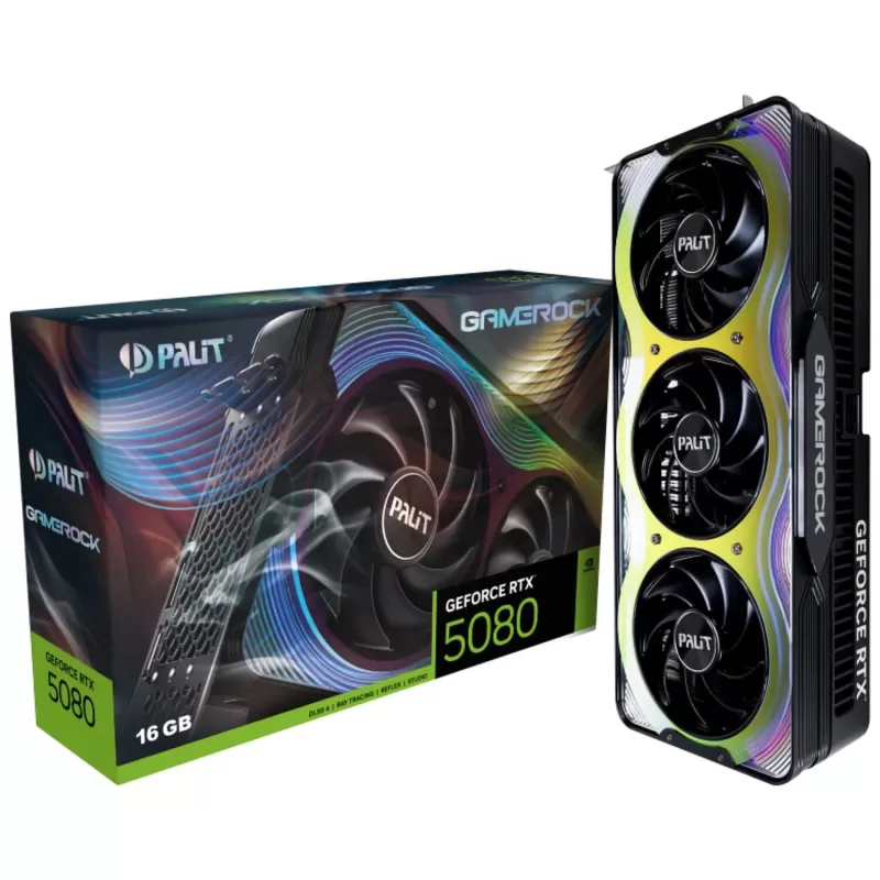 כרטיס מסך Palit GeForce RTX 5080 GameRock 16GB NE75080019T2-GB2030G
