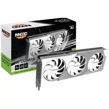 Video Card Inno3D GeForce RTX 5070 Ti X3 OC white N507T3-16D7X-176068W