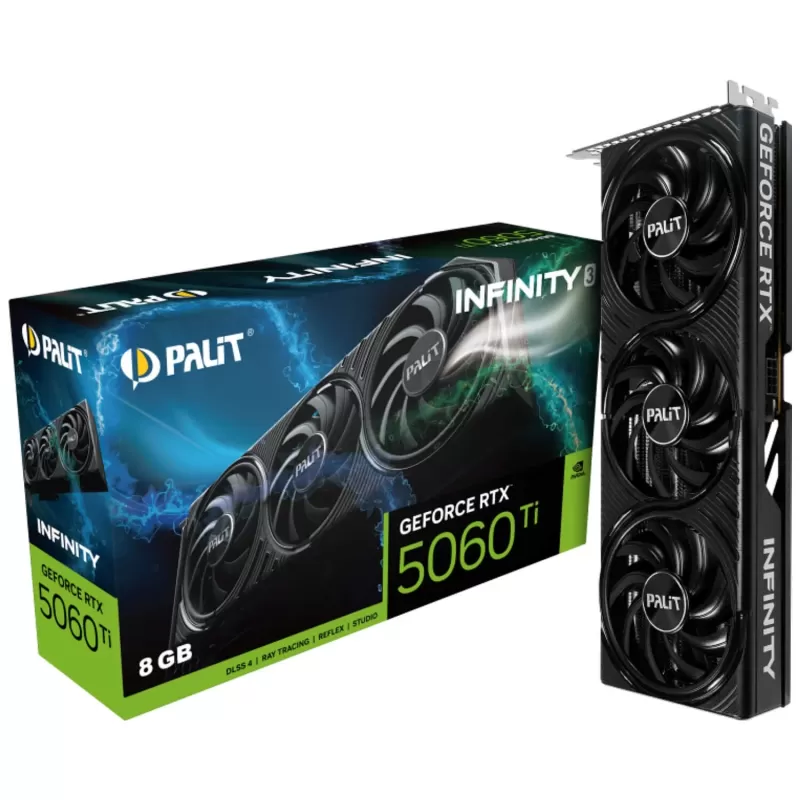 ВидеоКарта Palit GeForce RTX 5060 Ti Infinity 3 8GB NE7506T019P1-GB2062S