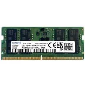 SODIMM-память Samsung 32GB DDR5 5600Mhz Non ECC SODIMM DDR5 SODIMM 32 GB |5600 MHz |operative memory M425R4GA3BB0-CWM
