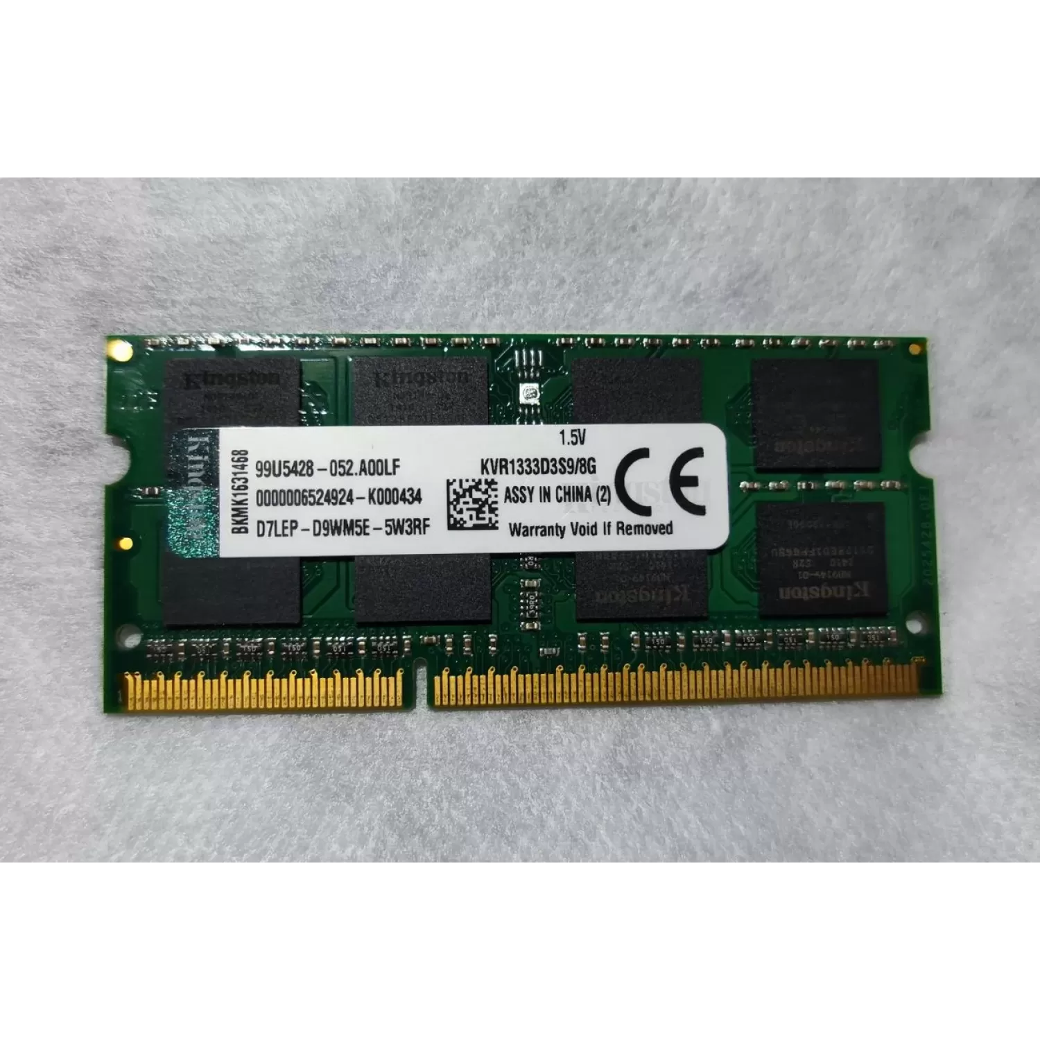 SODIMM-память Kingston KVR1333D3S9/8G 8GB DDR3 SO-DIMM 1333MHz 9 cycles 1.5V Состояние:б/у