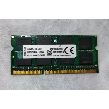 זיכרון SODIMM Kingston KVR1333D3S9/8G 8GB DDR3 SO-DIMM 1333MHz 9 cycles 1.5V מצב:משומש