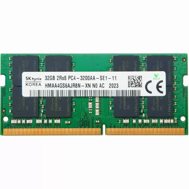 זיכרון SODIMM Sk Hynix DDR4 32G CL22 HMAA4GS6AJR8N-XNN0 32GB DDR4 SO-DIMM 3200MHz CL22 1.2V