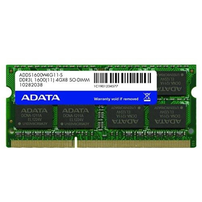 SODIMM memory ADATA ADDS1600W4G11-B 4GB DDR3L 1600MHz 1.35V SODIMM memory ADATA ADDS1600W4G11-B 4GB DDR3L 1600MHz 1.35V