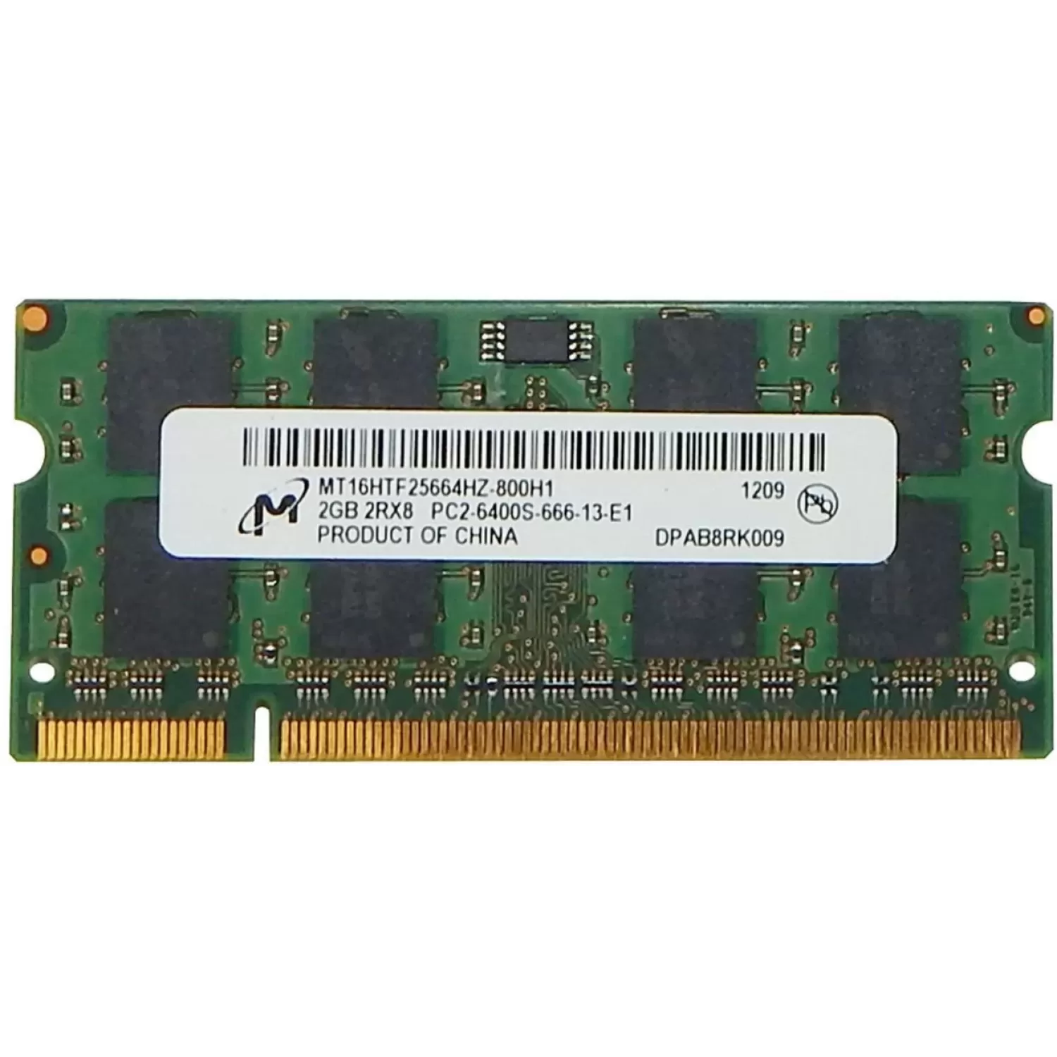 SODIMM memory Micron mt16htf25664hz-800h1 2GB DDR2 SO-DIMM 800MHz Condition:Used