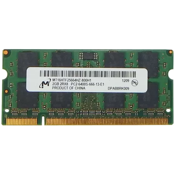 SODIMM memory Micron mt16htf25664hz-800h1 2GB DDR2 SO-DIMM 800MHz Condition:Used SODIMM memory Micron mt16htf25664hz-800h1 2GB DDR2 SO-DIMM 800MHz Condition:Used