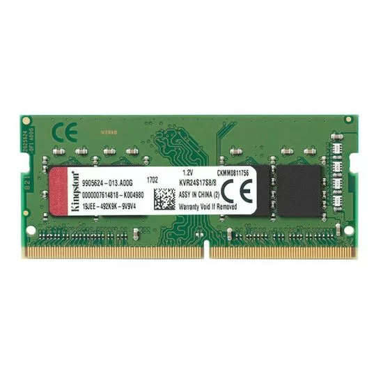 זיכרון SODIMM Kingston KVR24S17S8/8 8GB DDR4 SO-DIMM 2400MHz זיכרון SODIMM Kingston KVR24S17S8/8 8GB DDR4 SO-DIMM 2400MHz