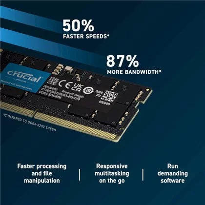 זיכרון SODIMM Crucial CT16G56C46S5 16GB DDR5 SO-DIMM 5600MHz CL46